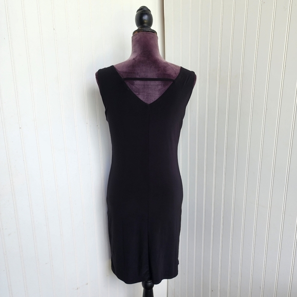 Dice Deep V-Neck Knit Dress Women's Lace Up Sleeveless Straps Stretch Sz M - Picture 6 of 13